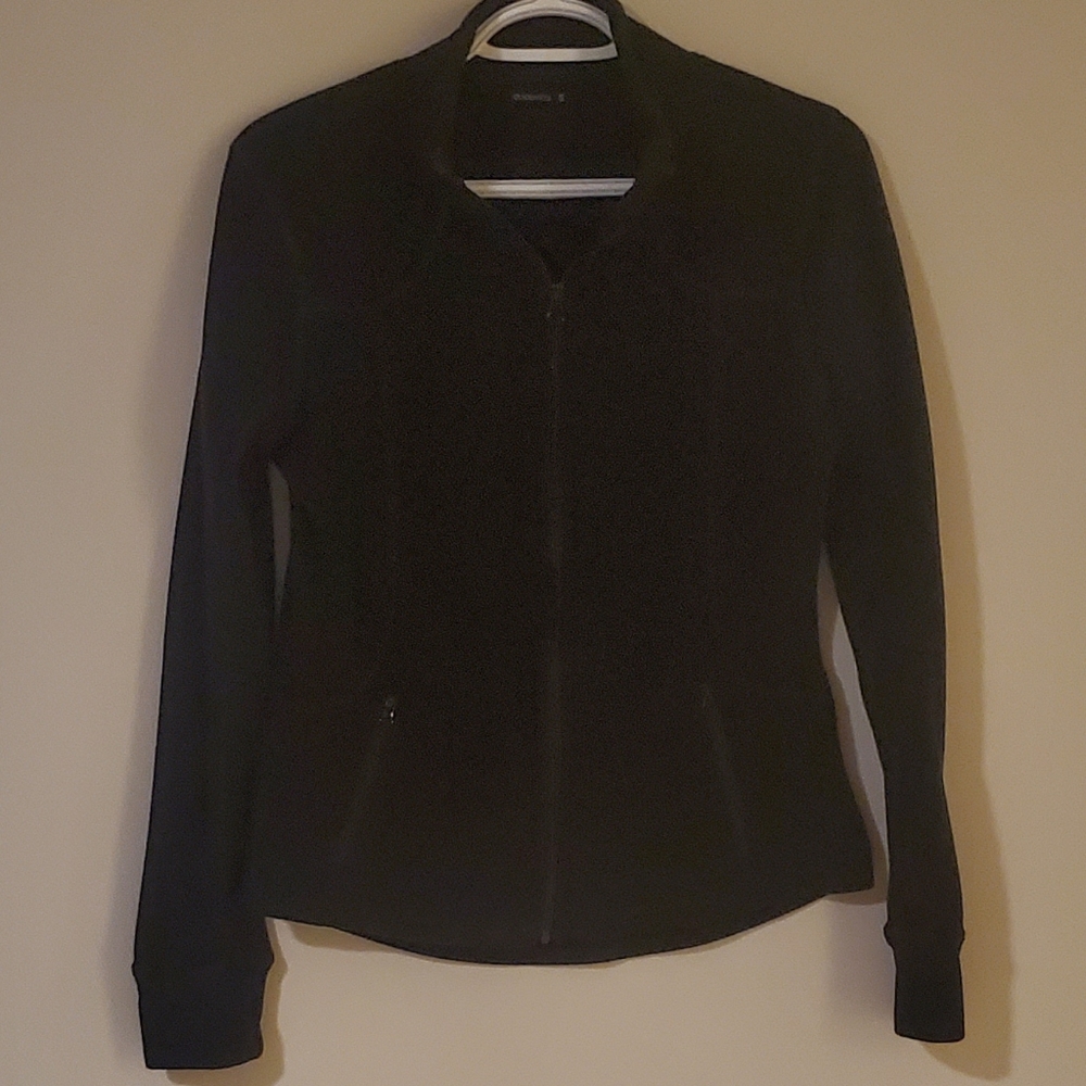 SOLD Size Small Black Full Zip Sweater (cozy fuzzy comfortable stretchy). - Picture 1 of 5